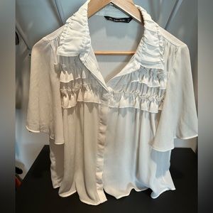 Zara white blouse
